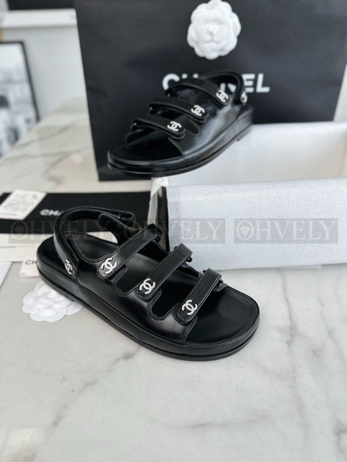 샤넬 크루즈 트리플 벨크로 샌들