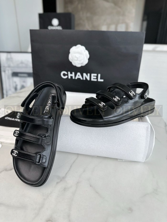 샤넬 크루즈 트리플 벨크로 샌들