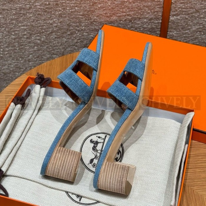 에르메스 Oasis 오아시스 샌들 데님