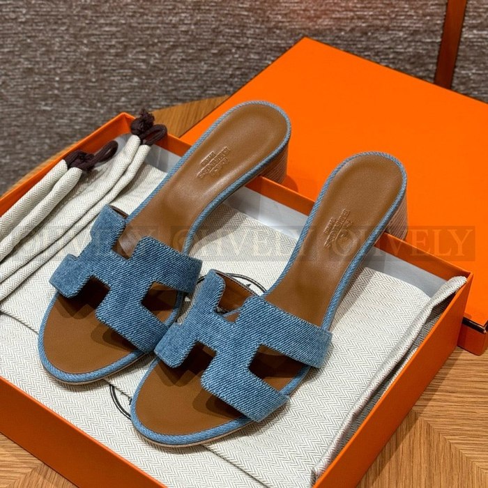에르메스 Oasis 오아시스 샌들 데님