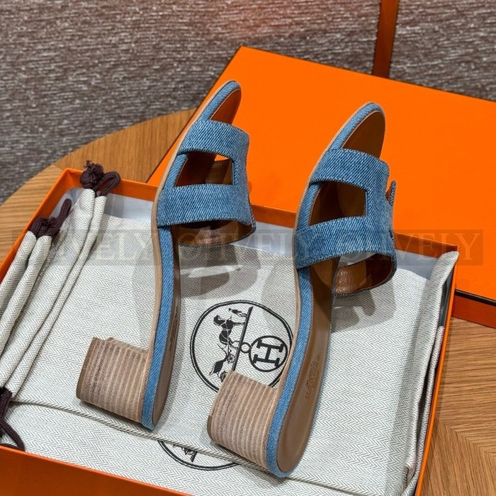 에르메스 Oasis 오아시스 샌들 데님