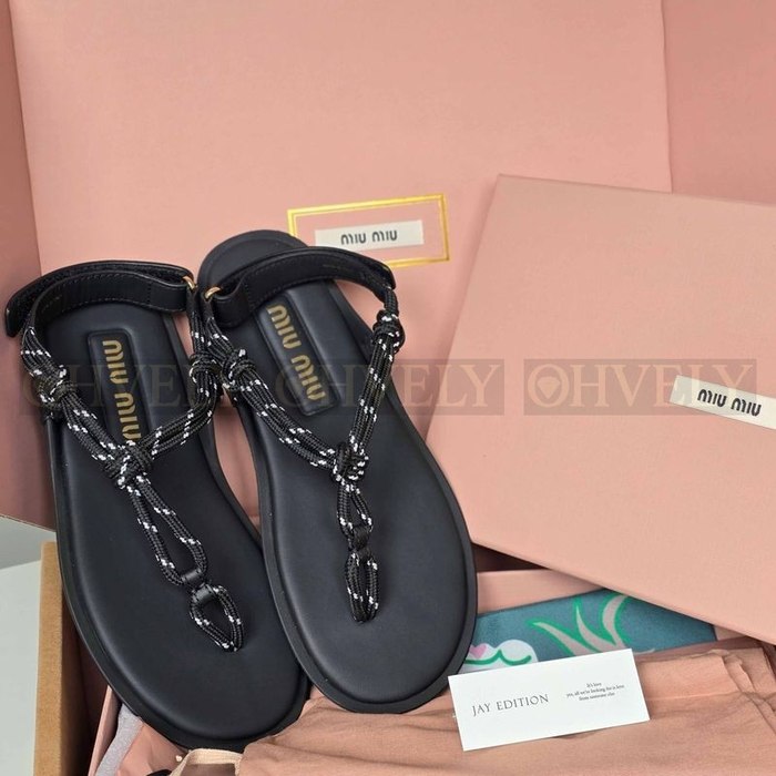 미우미우 리버 로프 샌들