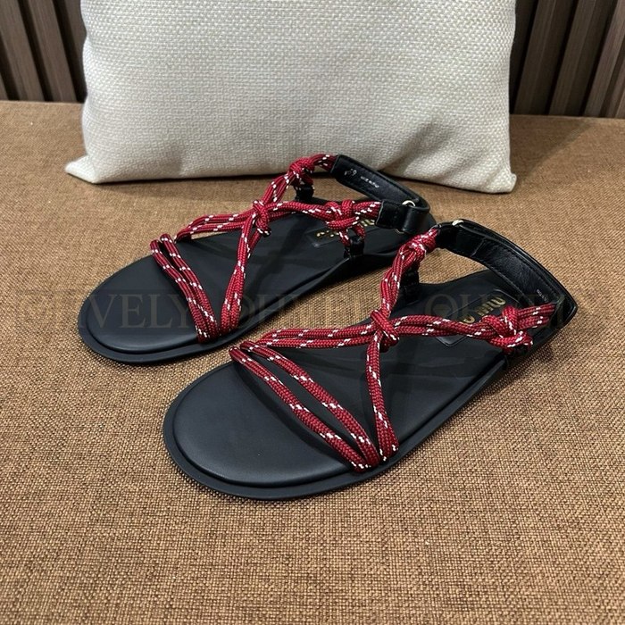 미우미우 리비에르 코드앤 레더 샌들