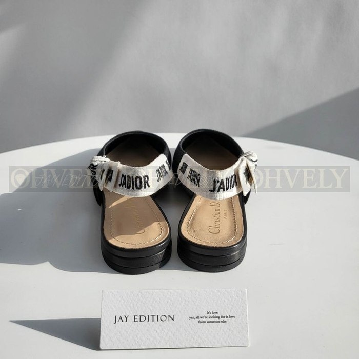 디올 슬링백 플랫