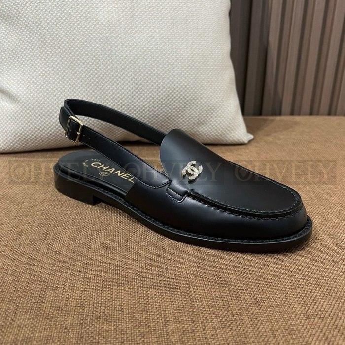 샤넬 큐빅 CC 로고  슬링백 로퍼