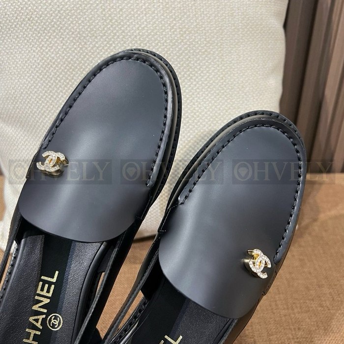 샤넬 큐빅 CC 로고  슬링백 로퍼