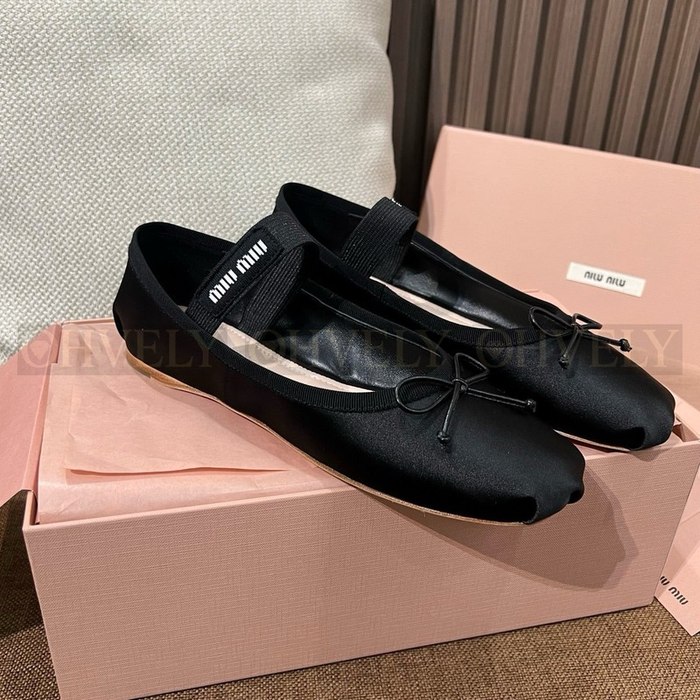 미우미우 로고 메리제인 발레리나 슈즈