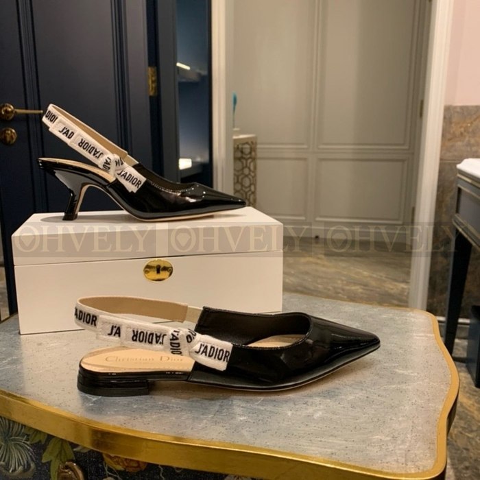 디올 페이던트 슬링백 플랫