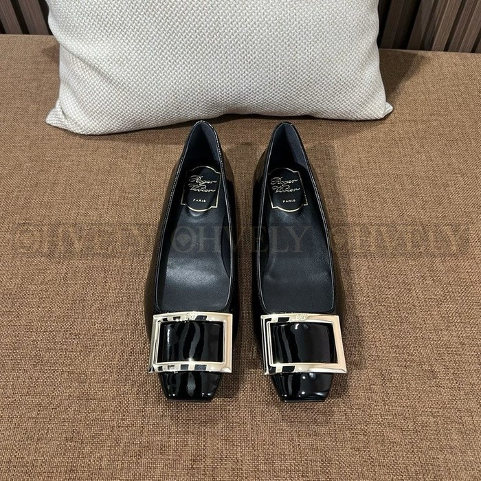 로저비비에 트럼펫 메탈 플랫 슈즈