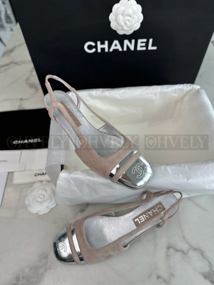 샤넬 24C CC로고 투톤 스웨이드 슬링백