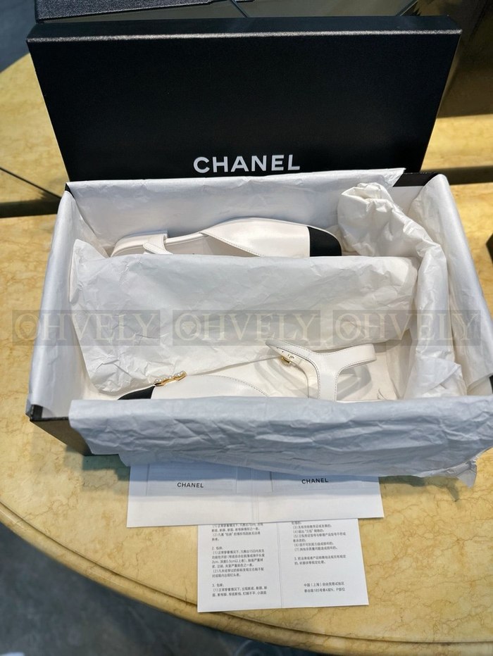 샤넬 CC 진주 투톤 메리제인