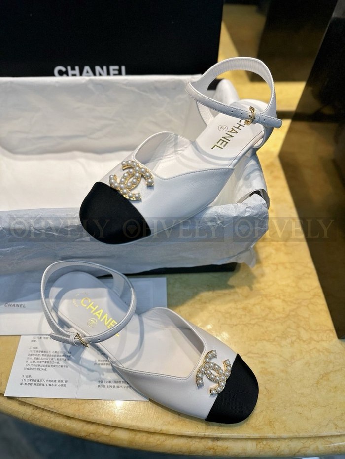 샤넬 CC 진주 투톤 메리제인