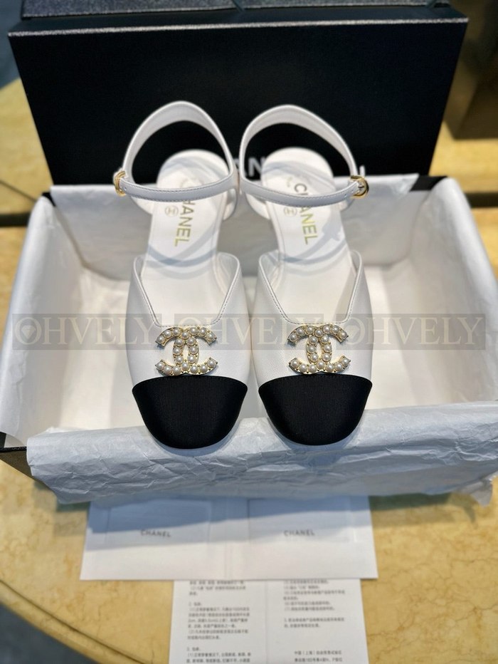 샤넬 CC 진주 투톤 메리제인