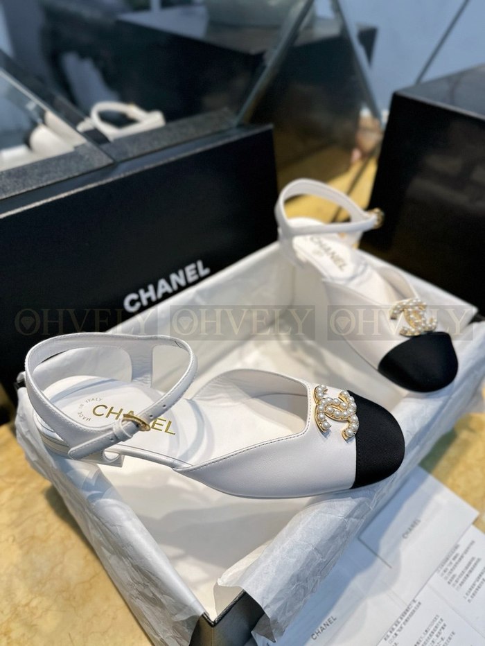 샤넬 CC 진주 투톤 메리제인