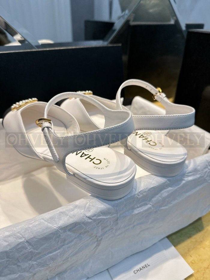 샤넬 CC 진주 투톤 메리제인