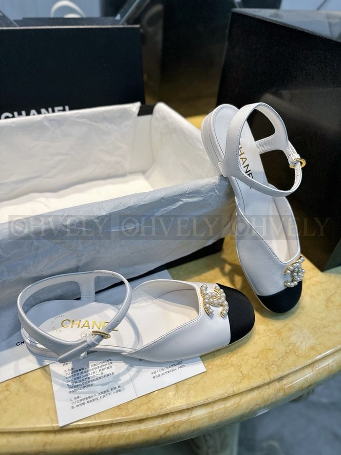 샤넬 CC 진주 투톤 메리제인