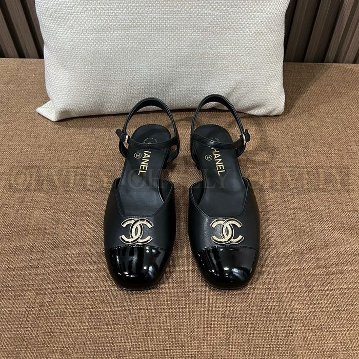 샤넬 CC로고 더블 캡토 스트랩 슬링백