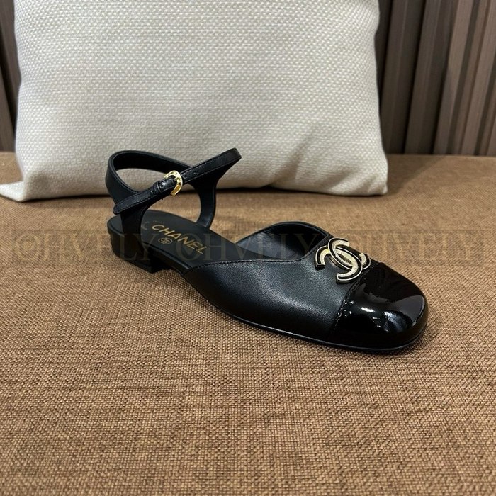 샤넬 CC로고 더블 캡토 스트랩 슬링백