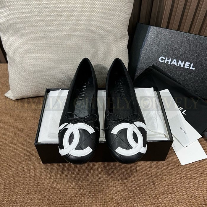 샤넬 깜봉 발레리나 플랫