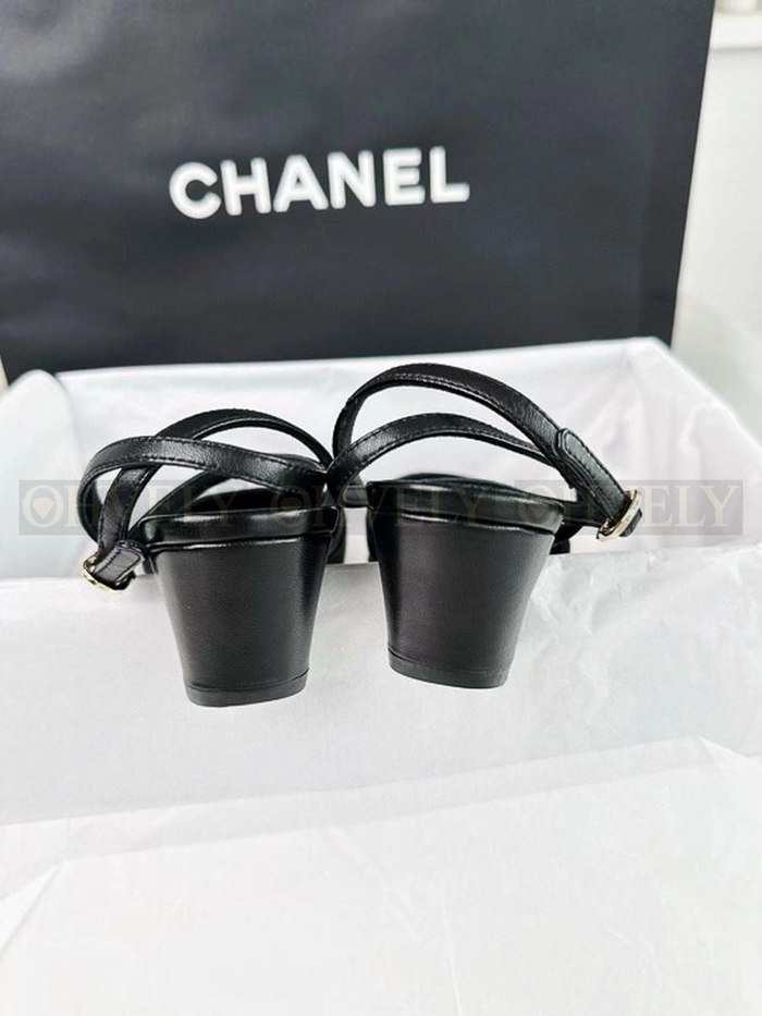 샤넬 램스킨 그로그랭 슬링백