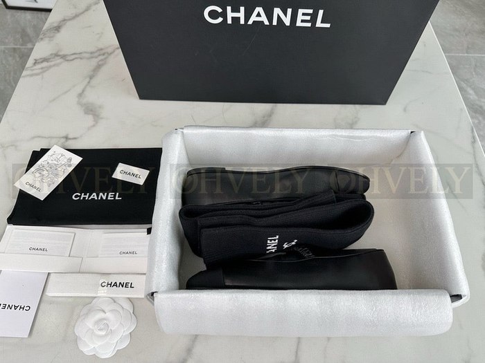 샤넬 레그워머 세트 메리제인 플랫