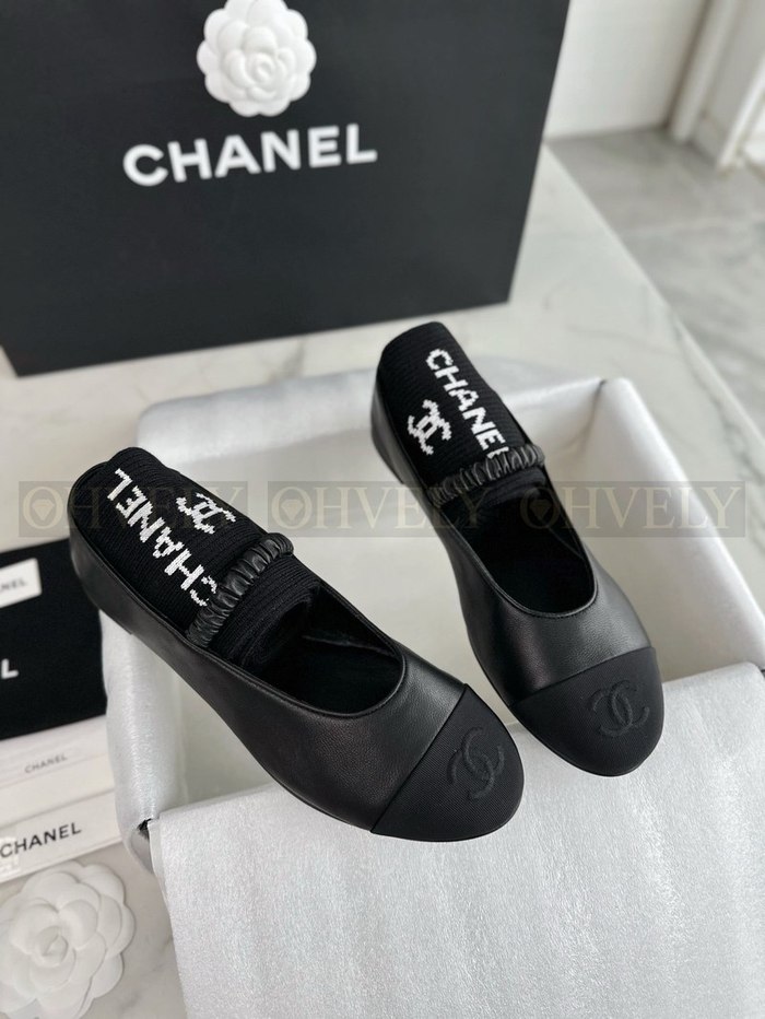 샤넬 레그워머 세트 메리제인 플랫