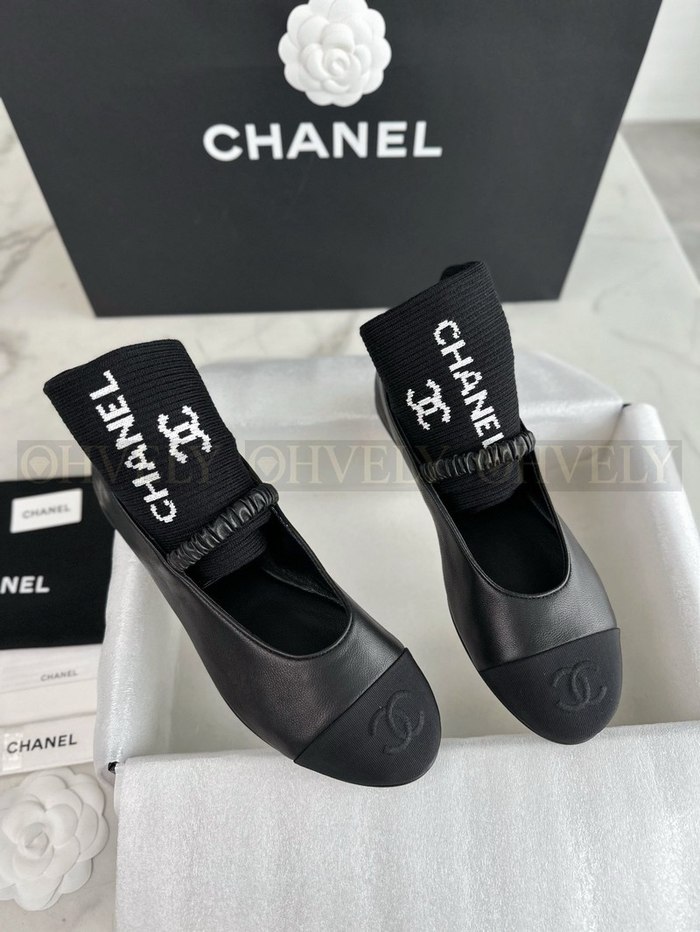 샤넬 레그워머 세트 메리제인 플랫