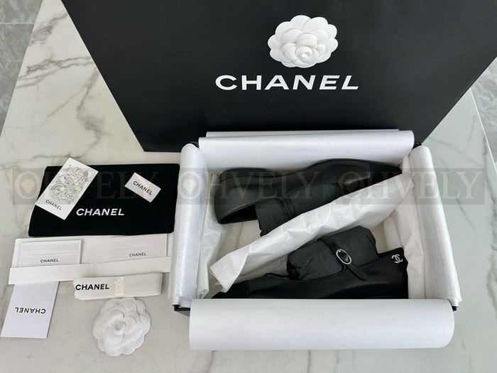 샤넬 메리제인 플랫