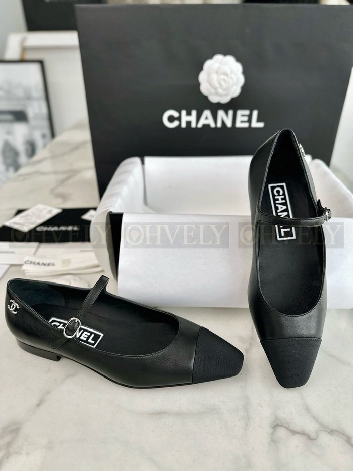 샤넬 메리제인 플랫