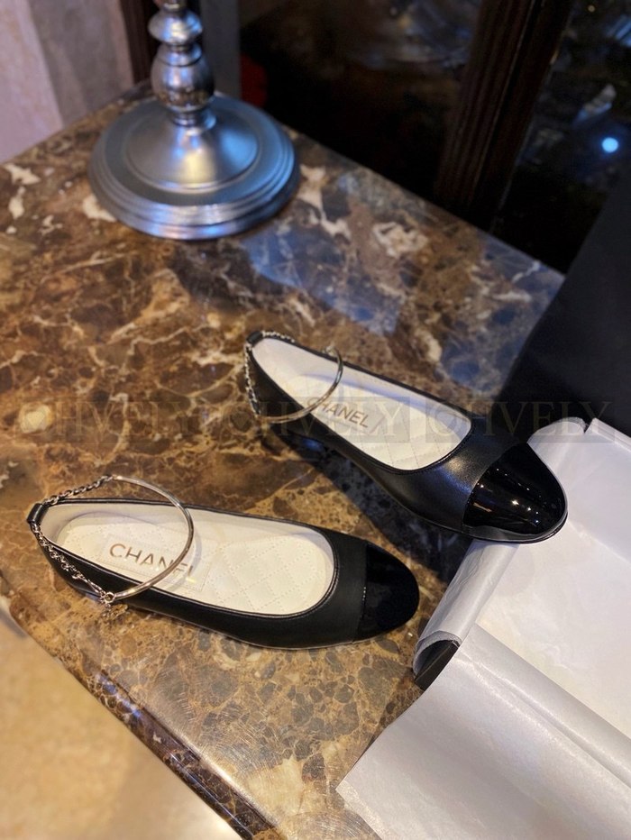 샤넬 발레리나 체인 플랫