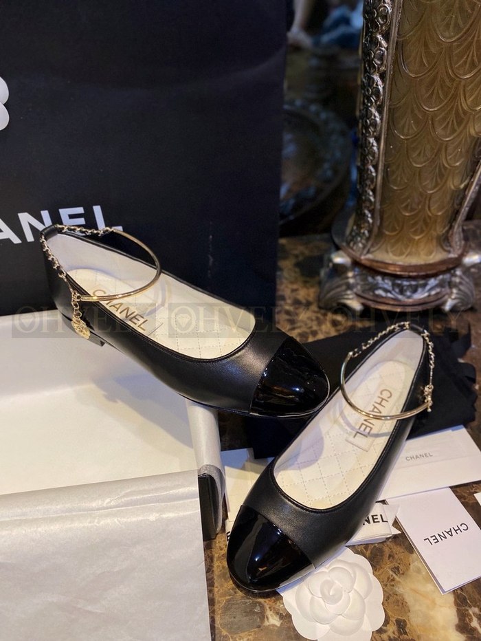 샤넬 발레리나 체인 플랫