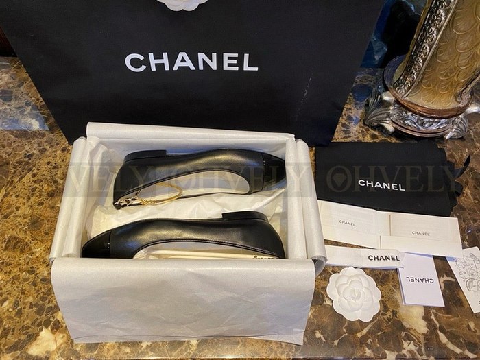 샤넬 발레리나 체인 플랫