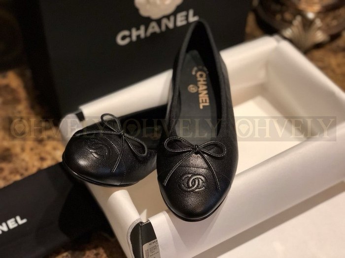 샤넬 발레리나 플랫 캐비어