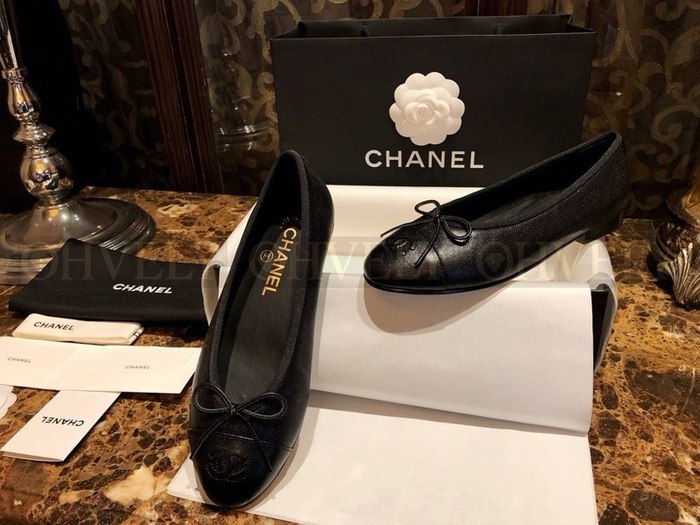 샤넬 발레리나 플랫 캐비어