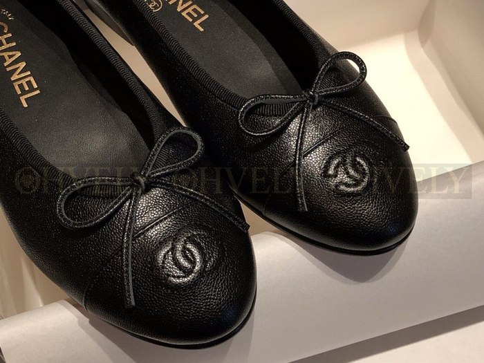 샤넬 발레리나 플랫 캐비어