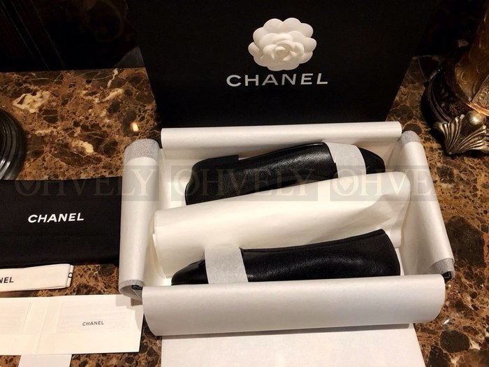 샤넬 발레리나 플랫 캐비어