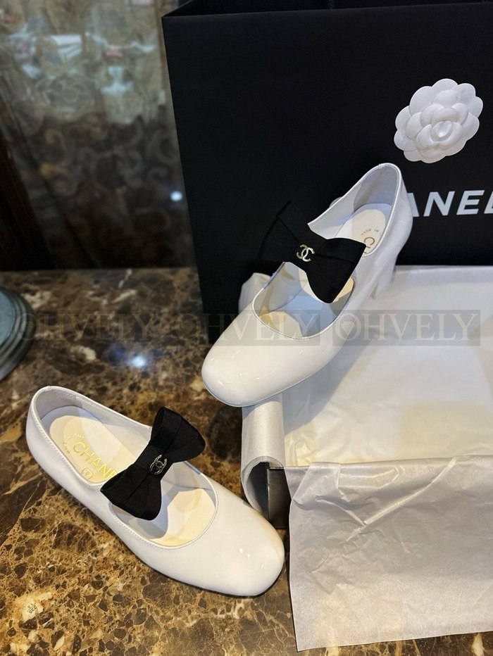 샤넬 빅 리본 메리제인 펌프스