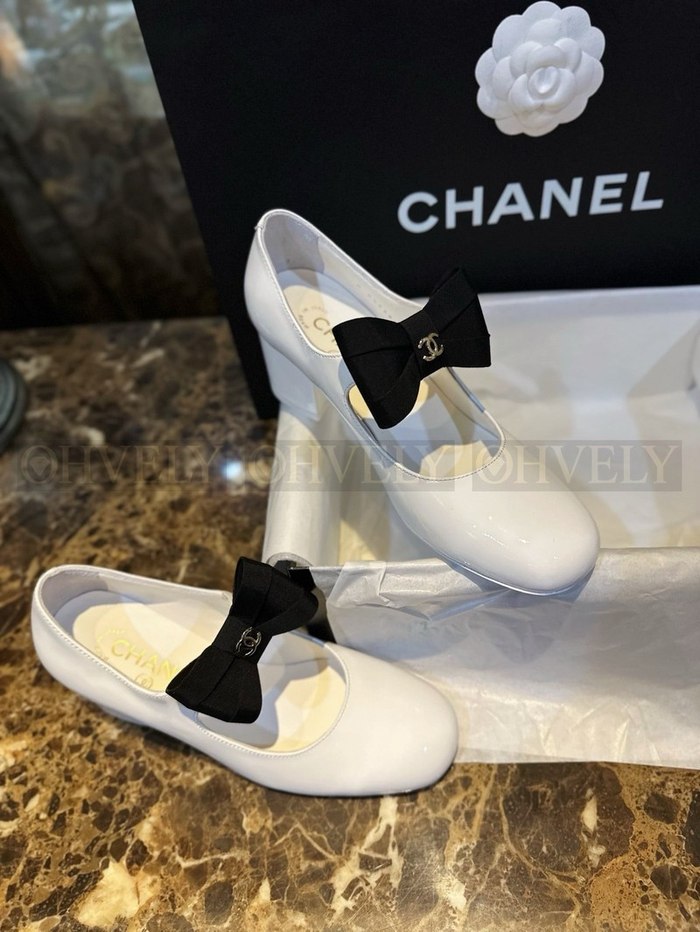 샤넬 빅 리본 메리제인 펌프스