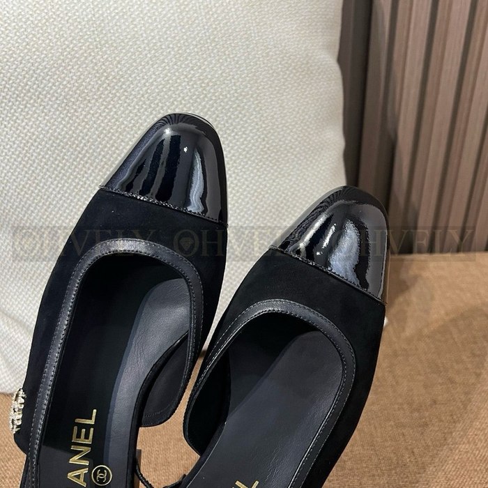 샤넬 슬링백 플랫 슈즈