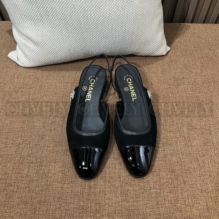 샤넬 슬링백 플랫 슈즈