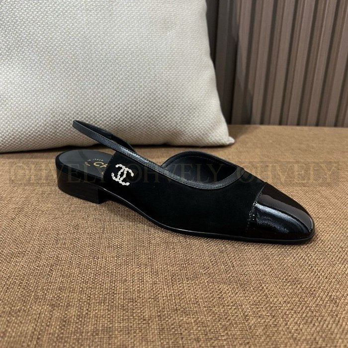 샤넬 슬링백 플랫 슈즈