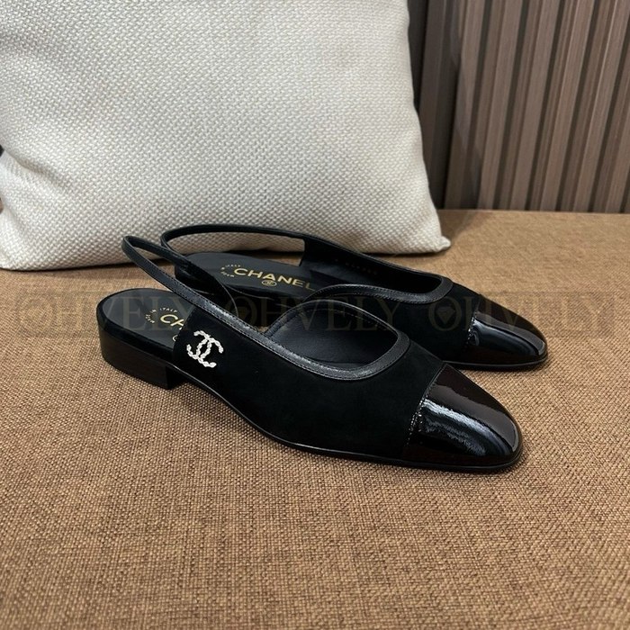 샤넬 슬링백 플랫 슈즈
