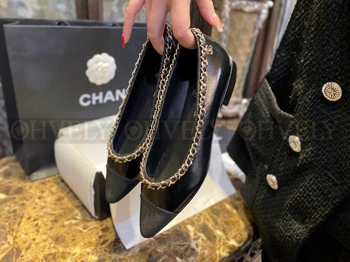 샤넬 체인 발레리나 플랫