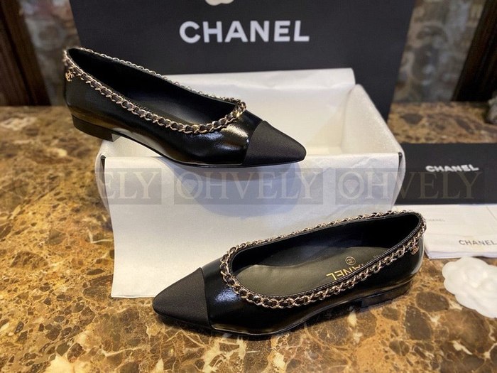 샤넬 체인 발레리나 플랫