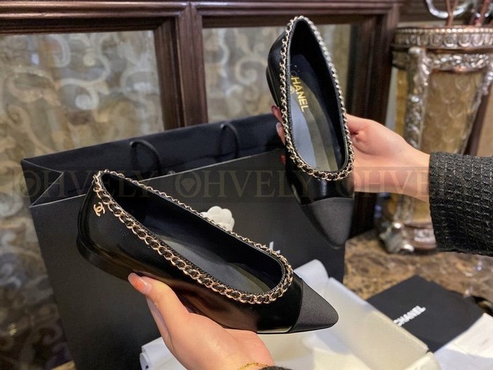 샤넬 체인 발레리나 플랫