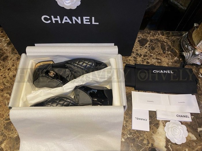 샤넬 턴락 퀄팅 메리제인 플랫