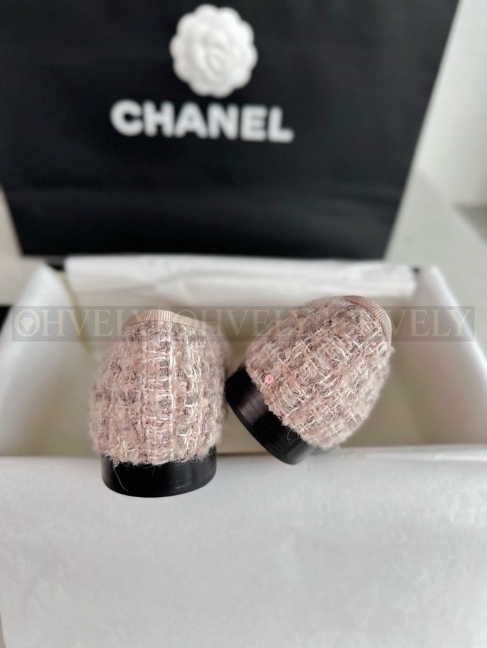 샤넬 트위드 발레리나 플랫