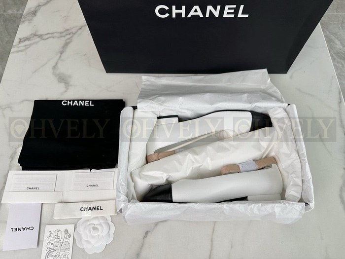 샤넬 펄 디테일 메리제인 플랫