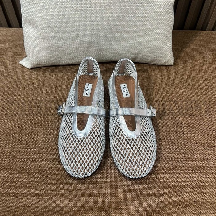 알라이아 메쉬 망사 플랫 슈즈