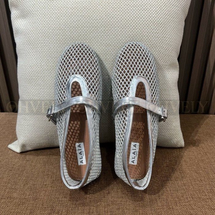 알라이아 메쉬 망사 플랫 슈즈